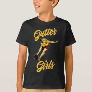 Gutter Girls Funny Retro Bowling Team Gift T-Shirt