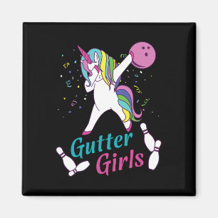 Gutter Girls Unicorn Bowling Team League Night Or Magnet