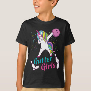 Gutter Girls Unicorn Bowling Team League Night Or T-Shirt