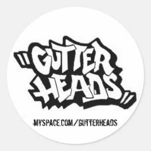 GUTTER-LOGO, myspace.com/gutterheads - sticker