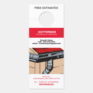 Gutter Service Free Estimate Reference Door  Door Hanger