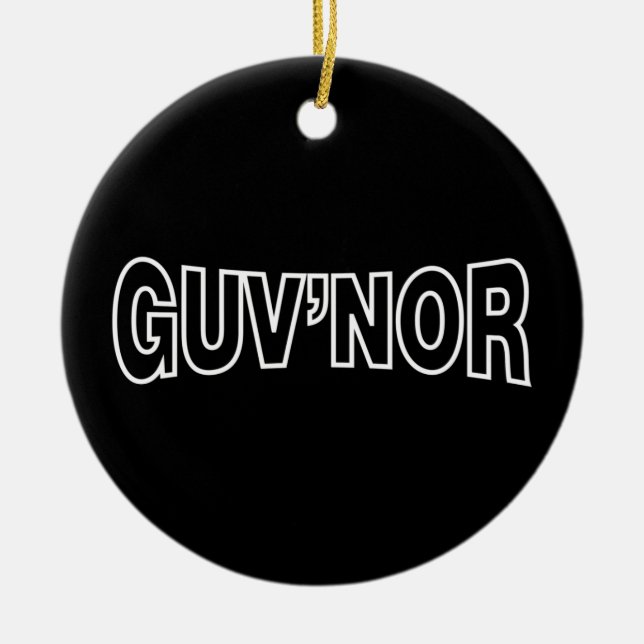 GUV'NOR CERAMIC TREE DECORATION (Front)
