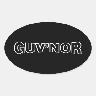 GUV'NOR OVAL STICKER