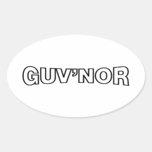 GUV'NOR OVAL STICKER