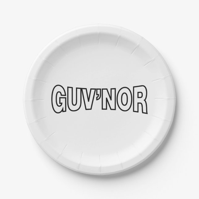 GUV'NOR PAPER PLATE (Front)