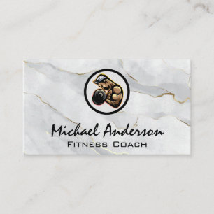 Guy Curling Weights Fitness Business Card