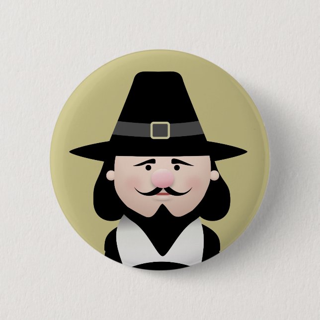 Guy Fawkes 6 Cm Round Badge (Front)