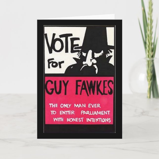 Guy Fawkes campaign Card (Front)