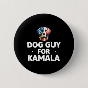 Guy For Kamala Vote Blue 6 Cm Round Badge