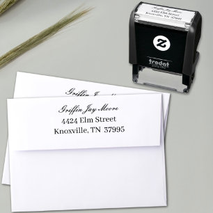 Guy Grad Modern Custom Return Address Self-inking Stamp