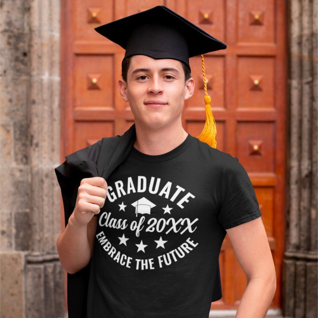 Guy Grad Modern Graduation Custom T-Shirt (Creator Uploaded)