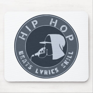 GUY IN HOODIE RAPPING ON THE MIC MOUSE MAT