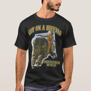 Guy on a Buffalo Punch that Cougar in the Face T-S T-Shirt