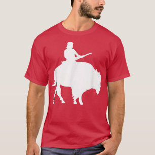 Guy on a Buffalo Silhouette  T-Shirt
