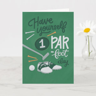 Guy or Woman Golf Birthday Card with Humour