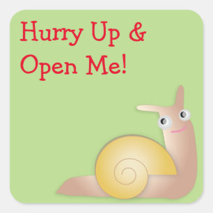 Guy Snailey Square Sticker