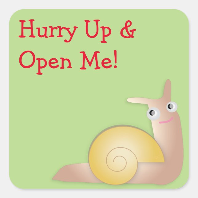 Guy Snailey Square Sticker (Front)