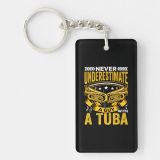 Guy With A Tuba Expert Musician Player Music Key Ring