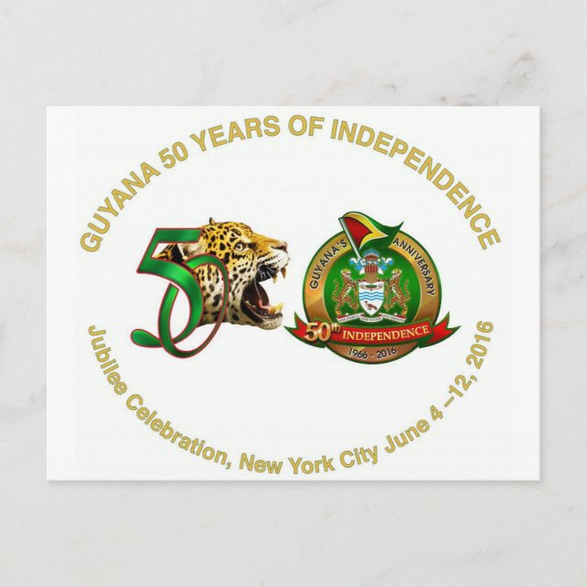 guyana anniversary post card (Front)