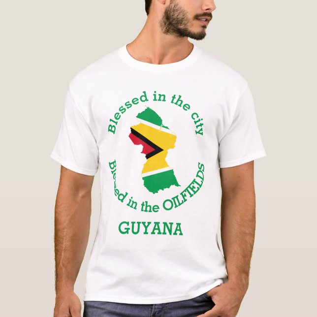 GUYANA Blessed In The Oilfields Personalised T-Shirt (Front)