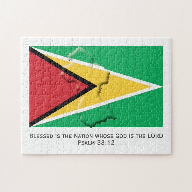 GUYANA | Blessed Nation | GUYANESE FLAG Jigsaw Puzzle (Horizontal)