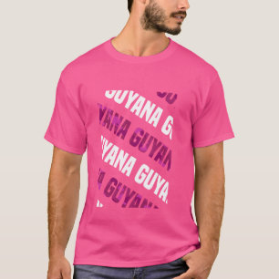 Guyana Camo Pattern Pink Camouflage T-Shirt