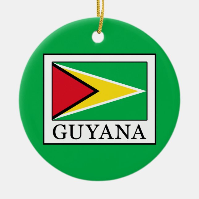 Guyana Ceramic Tree Decoration (Front)
