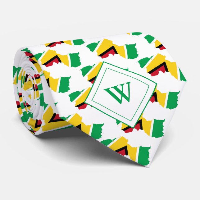 GUYANA Christian Scripture Monogram Tie (Rolled)