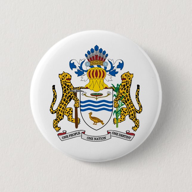 Guyana Coat Of Arms 6 Cm Round Badge (Front)