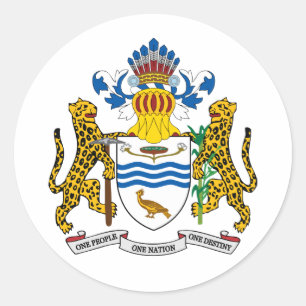 Guyana Coat Of Arms Classic Round Sticker