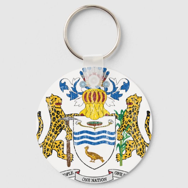 Guyana Coat Of Arms Key Ring (Front)