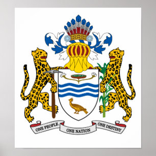 Guyana Coat Of Arms Poster