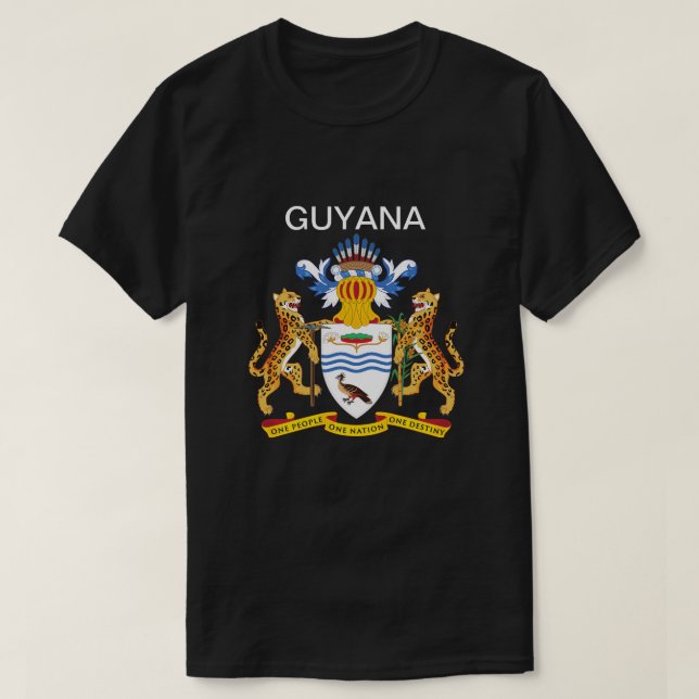 Guyana Coat of Arms  T-Shirt (Design Front)