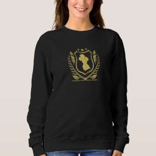 Guyana Country Outline Guyana Flag  for Guyanese Sweatshirt