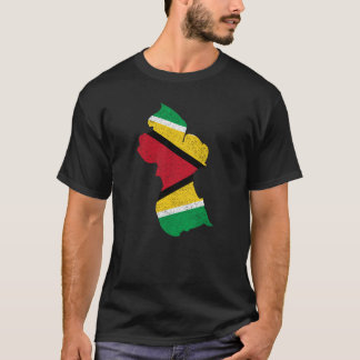 Guyana Country with Guyanese Flag T-Shirt