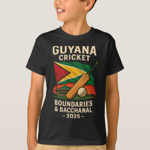 Guyana Cricket 2025 Boundaries And Cchanal Caribbe T-Shirt
