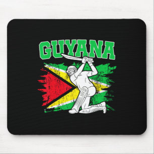 Guyana Cricket Patriotic Woman Guyanese Cricket Me Mouse Mat
