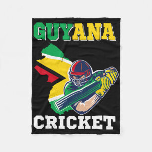 Guyana Cricket Player Flag Jersey Guyana Sports  Fleece Blanket