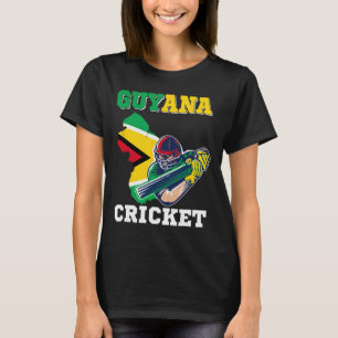Guyana Cricket Player Flag Jersey Guyana Sports  T-Shirt