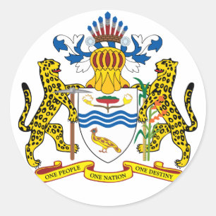 guyana emblem classic round sticker