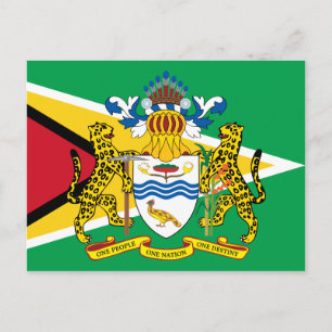 guyana emblem postcard