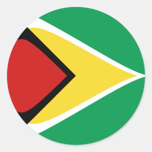 Guyana Fisheye Flag Sticker