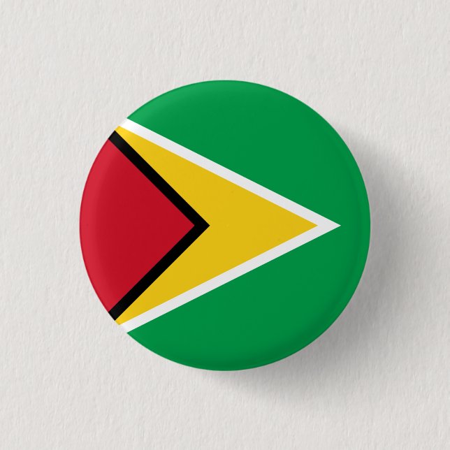 Guyana Flag 3 Cm Round Badge (Front)