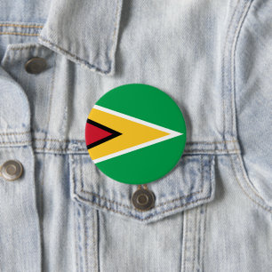 Guyana flag 7.5 cm round badge