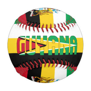 Guyana Flag and Coat of Arms Patriotic Baseball