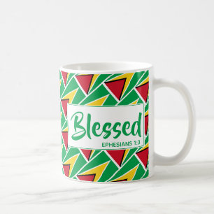 GUYANA FLAG Blessed Customised Christian Scripture Coffee Mug