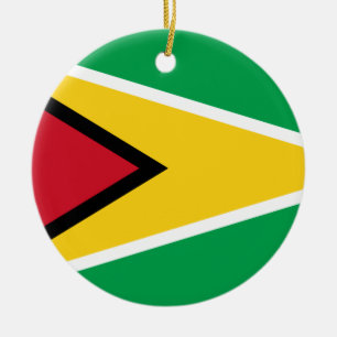 Guyana Flag Ceramic Tree Decoration