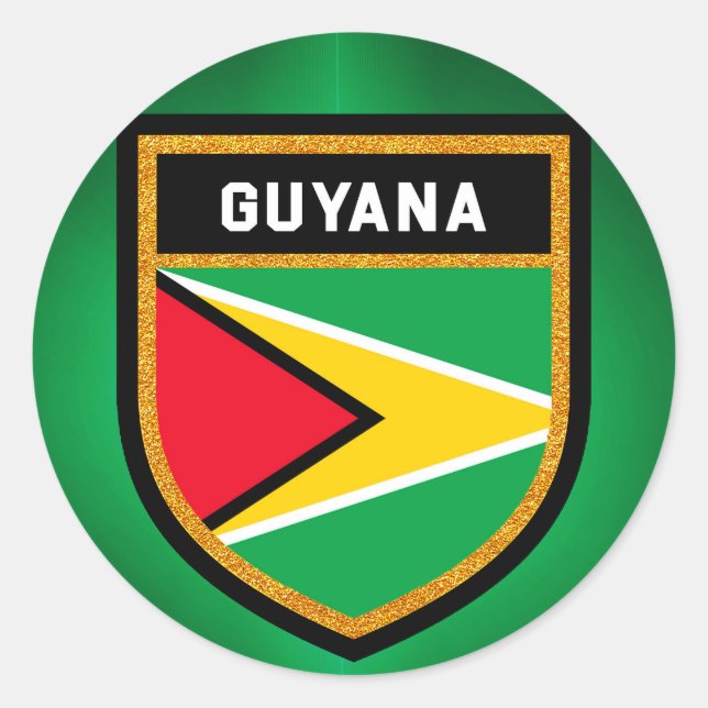 Guyana Flag Classic Round Sticker (Front)
