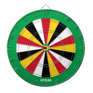 Guyana Flag Colourful Patriotic Dartboard
