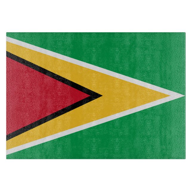 Guyana flag cutting board (Front)